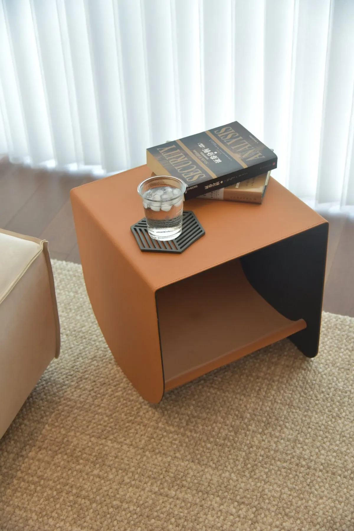 Peekaboo Tea Table With Leather
