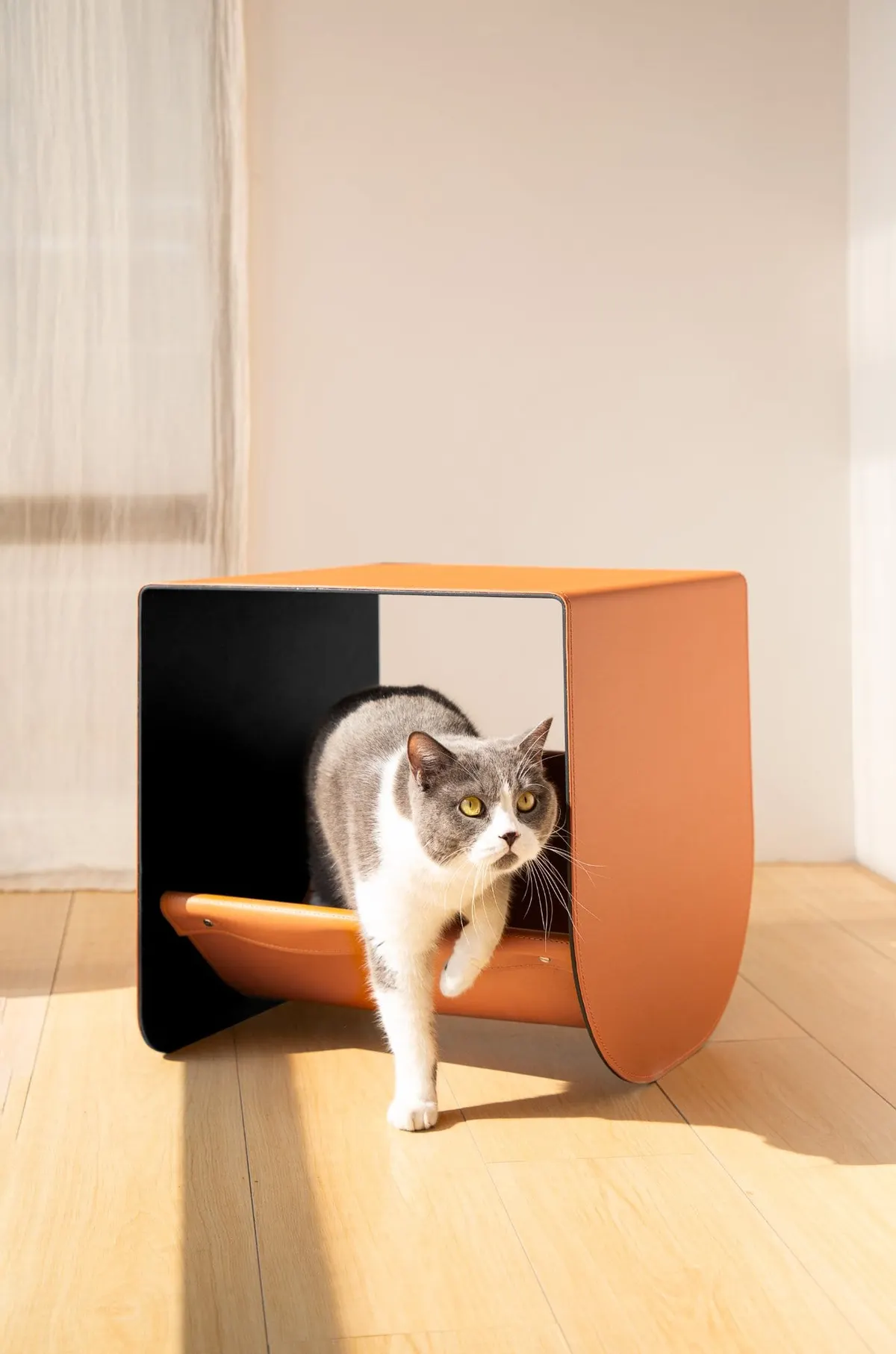 Peekaboo Tea Table With Leather photo 2